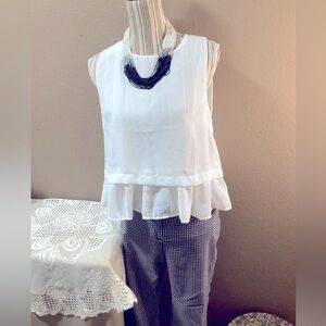 BE YOU TIFUL NEWT SLEEVELESS WHITE TOP